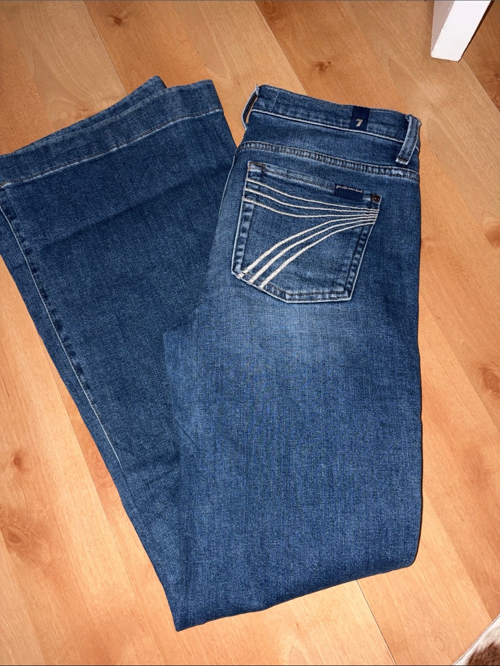 7 For All Mankind Women's Medium Blue Bootcut Jeans